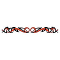 Red & Black Tribal Armband Temporary Tattoo